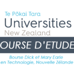 Avis d’appel à candidatures pour la bourse Dick et Mary Earle en Technologie, Nouvelle Zélande