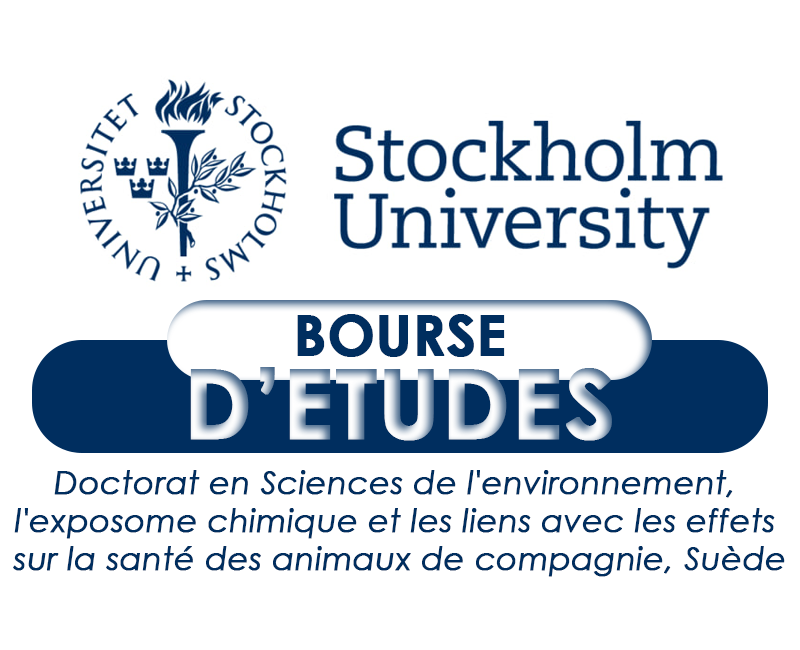 Avis d’appel à candidatures pour un programme de Doctorat en Sciences de l’environnement, l’exposome chimique et les liens avec les effets sur la santé des animaux de compagnie, Suède