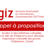 La GIZ lance un avis d’appel à propositions pour un soutien à des initiatives culturelles dans la ville de N’Djamena pour développer l’expression culturelle des jeunes, N’Djamena, Tchad