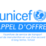 L’UNICEF – Tchad lance un avis d’appel d’offres public pour la fourniture de service de transport et de manutention en vue d’un accord à long terme, Tchad
