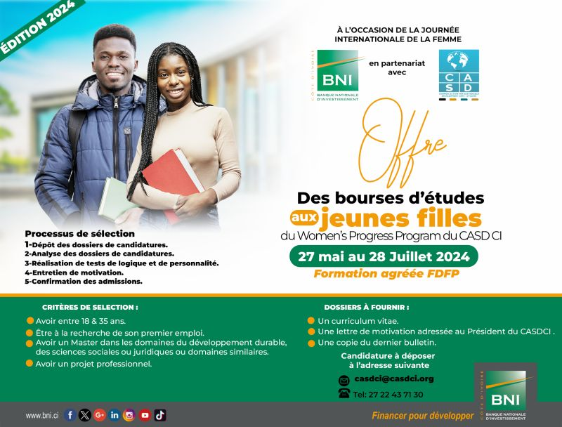 Avis d’appel à candidatures pour la 5ème édition du Programme Women’s Progress, Côte d’Ivoire