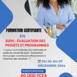 Avis de formation en Suivi et Evaluation des Projets et Programmes, Tchad