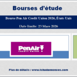 Appel à candidatures pour la bourse Pen Air Credit Union 2026, États-Unis