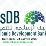 Appel à candidatures pour les bourses de la Banque Islamique de Développement (ISDB)