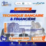 Le Cabinet FIDIS-INVEST agréé par le FDFP en partenariat avec le Cabinet de Conseils CEFOREP SARL vous offrent une certification en Technique Bancaire et Financière, N&rsquo;Djamena, Tchad