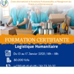 Le  Centre International de Formation Professionnelle en Management des Projets et Entrepreneuriat (CIFOPMAPE) organise une formation certifiante en Logistique Humanitaire, N&rsquo;Djamena, Tchad