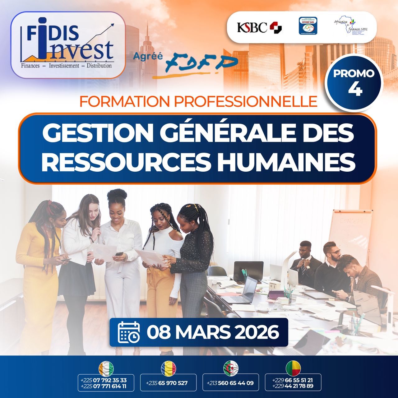 FIDIS Invest organise une certification en Gestion des Ressources Humaines, 100% en ligne