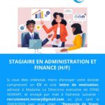 L’ONG IVORARY recrute un(e) Stagiaire en Administration et Finance
