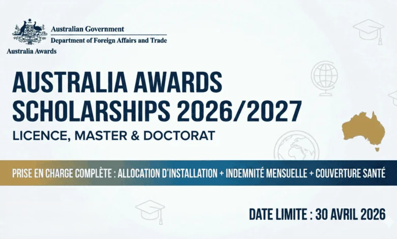 Appel à candidatures pour les bourses Australia Awards pour étudiants internationaux 2026/2027