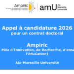 Appel à candidature 2026 pour un contrat doctoral