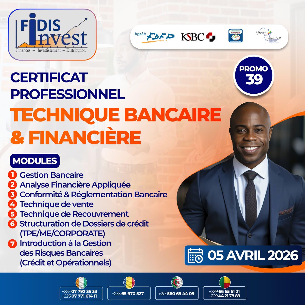 FIDIS Invest organise une certification en Technique Bancaire et Financière, 100% en ligne 