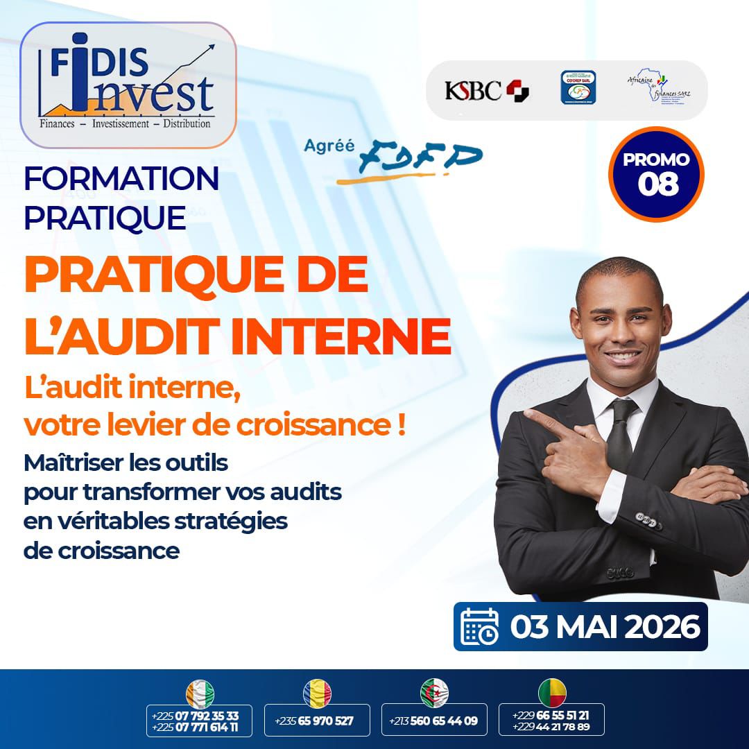 FIDIS Invest organise une certification en Pilotage et Pratique de l&rsquo;Audit Interne, 100% en ligne