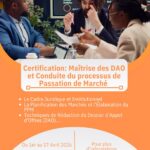 Le Centre International CIFOPMAPE, en collaboration avec le Cabinet CEFOREP Sarl, lance une formation en maîtrise des DAO et conduite de passation de marché, N&rsquo;Djamena, Tchad