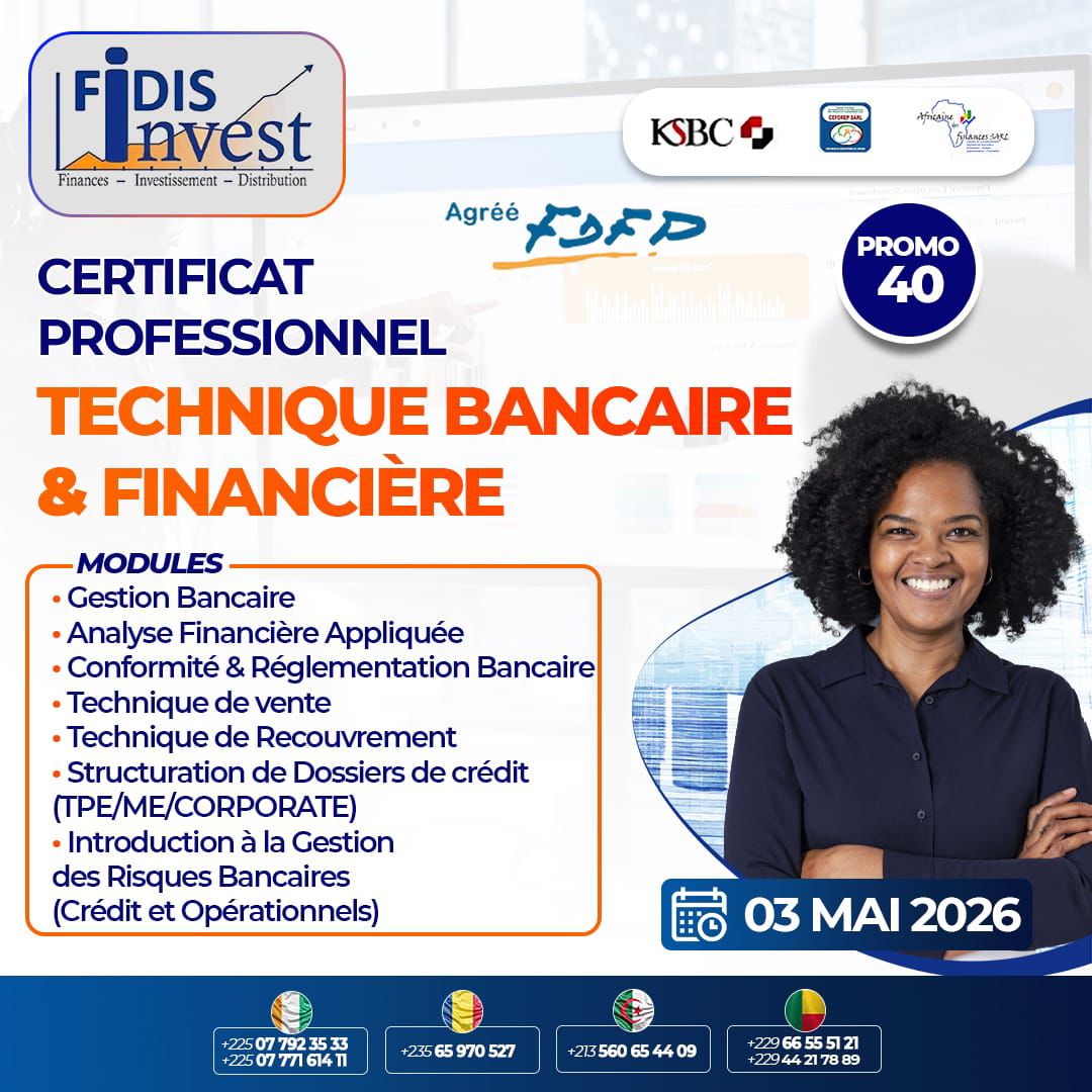 FIDIS Invest organise une certification en Analyse Financière Corporate, 100% en ligne