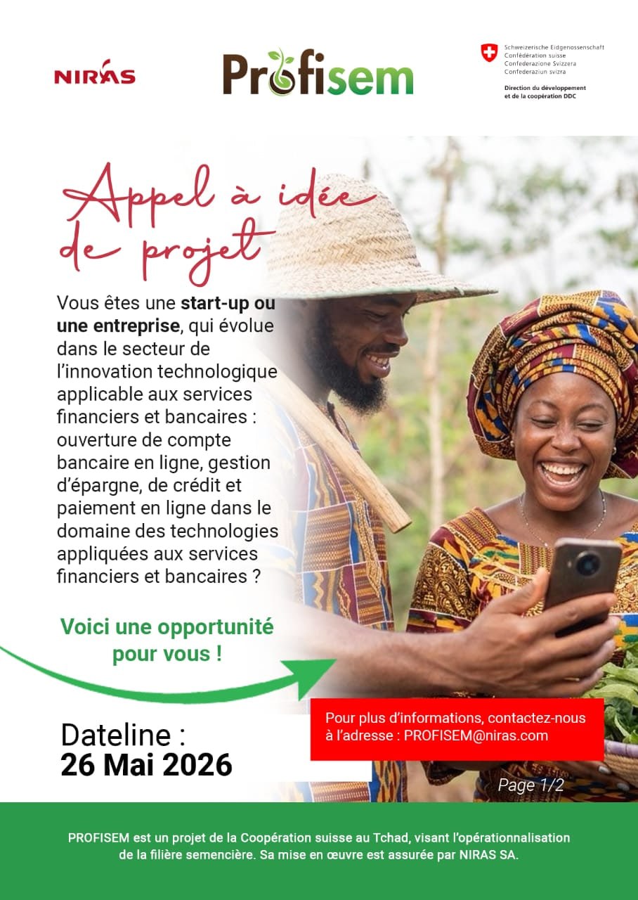 Niras SA lance un avis d&rsquo;appel à idée de projet, Tchad