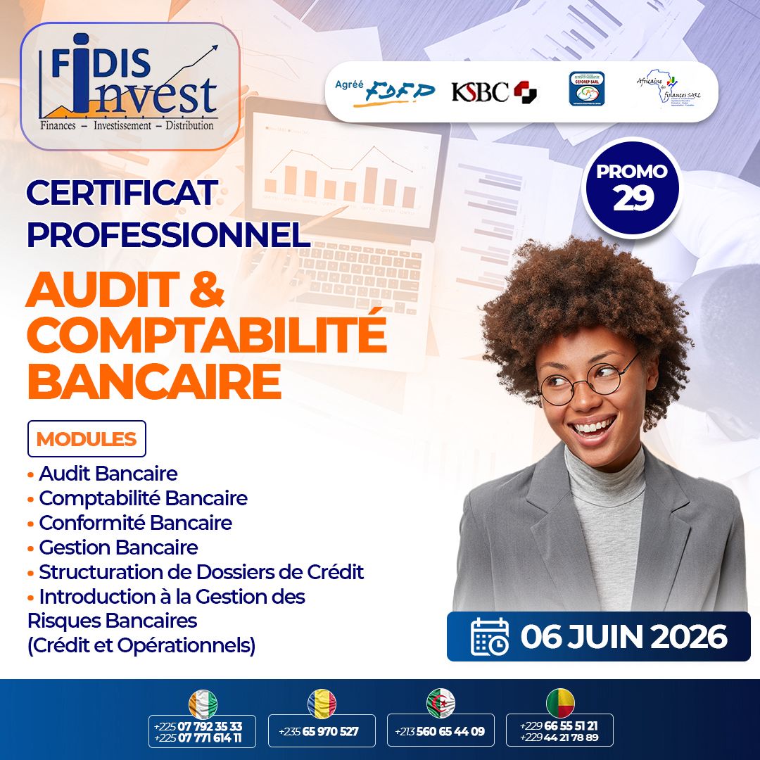 Le cabinet FIDIS Invest lance une certification en audit comptabilité bancaire, en ligne