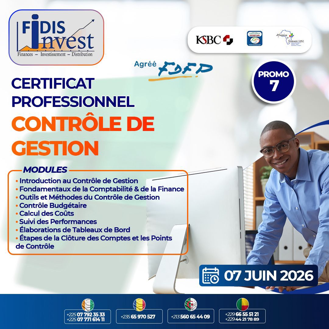 Le cabinet FIDIS Invest lance une certification en contrôle de gestion, en ligne