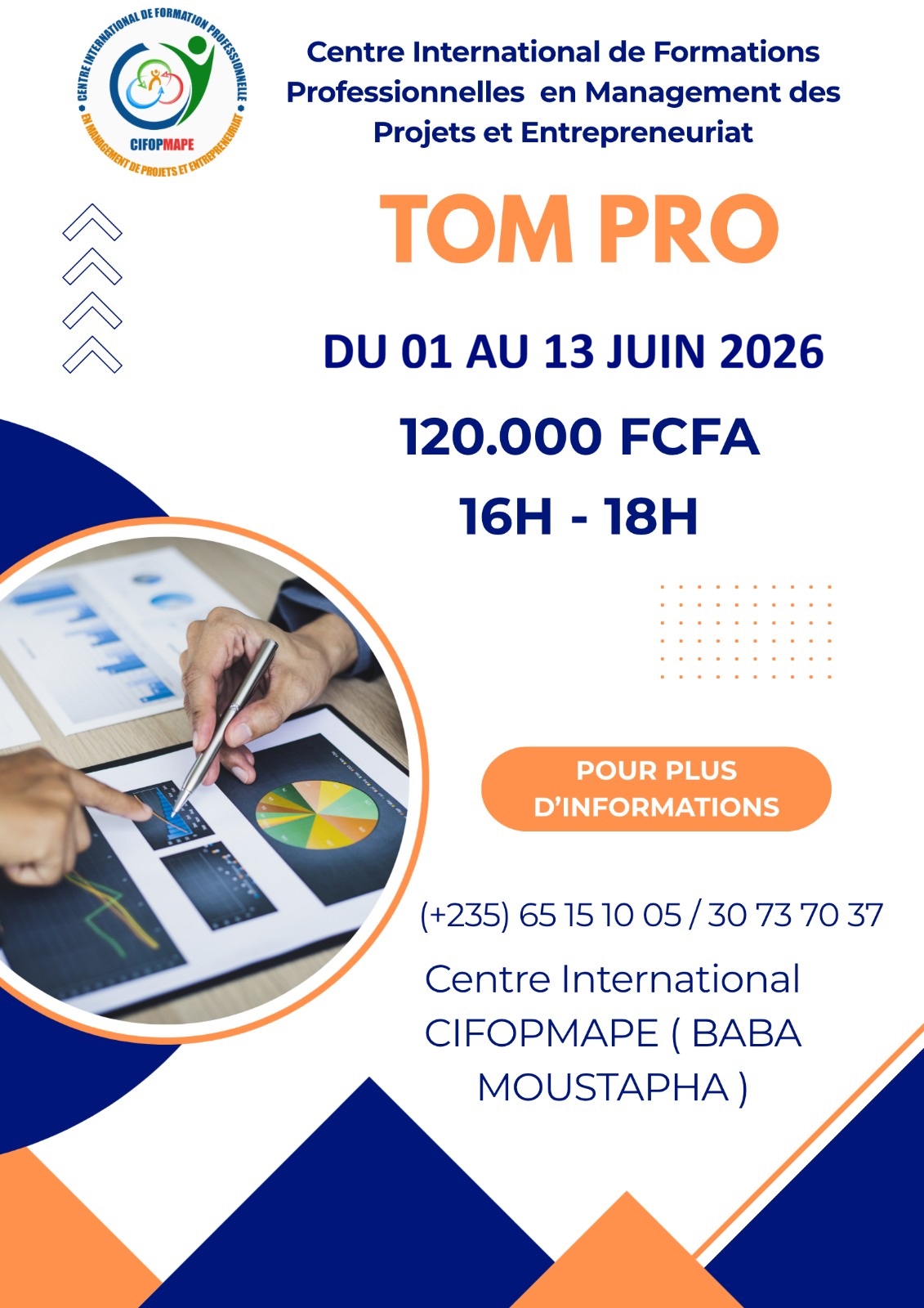 Le Cabinet CEFOREP SARL, en partenariat avec le CIFOPMAPE, organise une session de formation intensive sur la maitrise du logiciel comptable et financière TOM² Pro, N&rsquo;Djamena, Tchad
