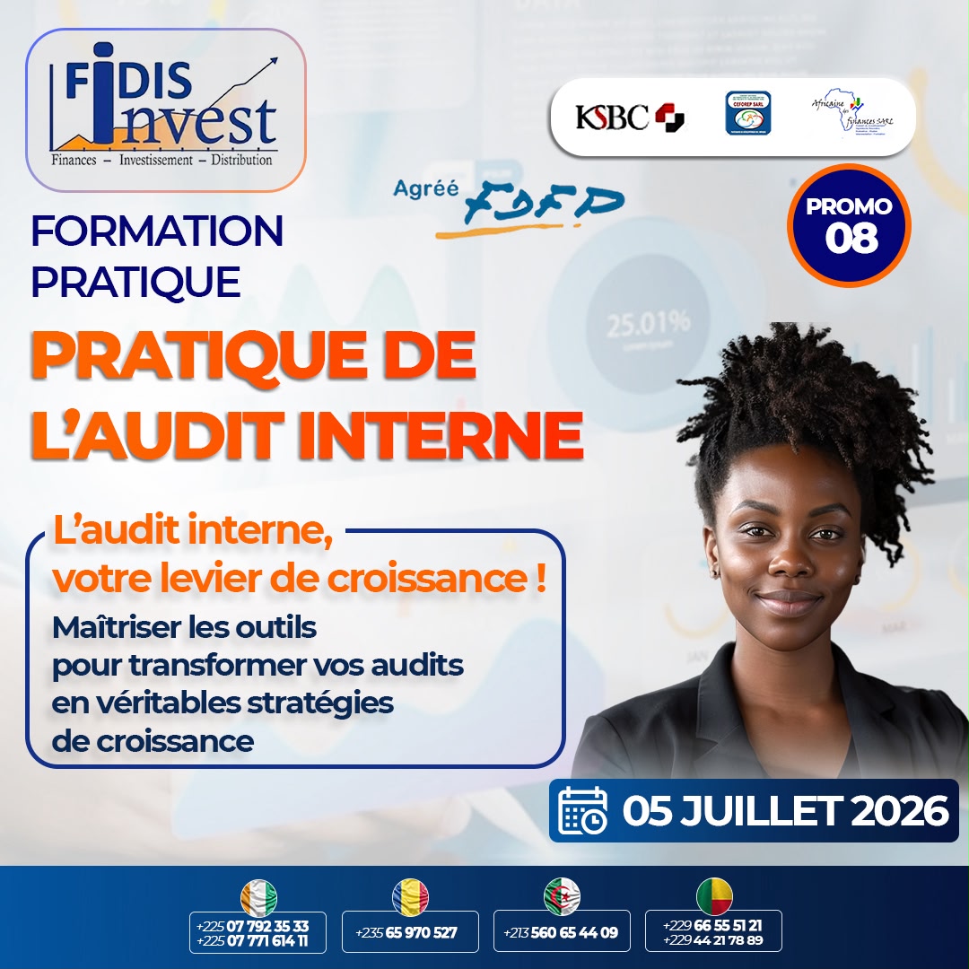 FIDIS Invest organise une formation certifiante en Pilotage pratique de l&rsquo;audit interne, 100% en ligne