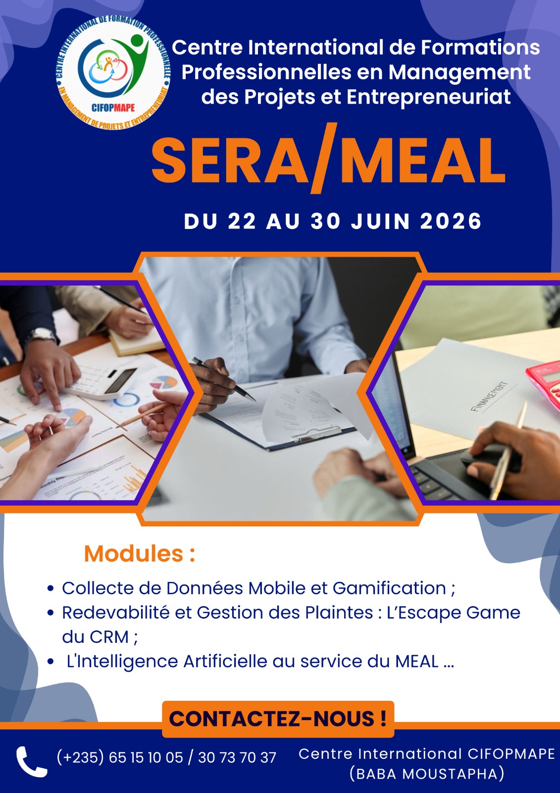 Le Centre International CIFOPMAPE organise une certification professionnelle en SERA/MEAL, N&rsquo;Djamena, Tchad