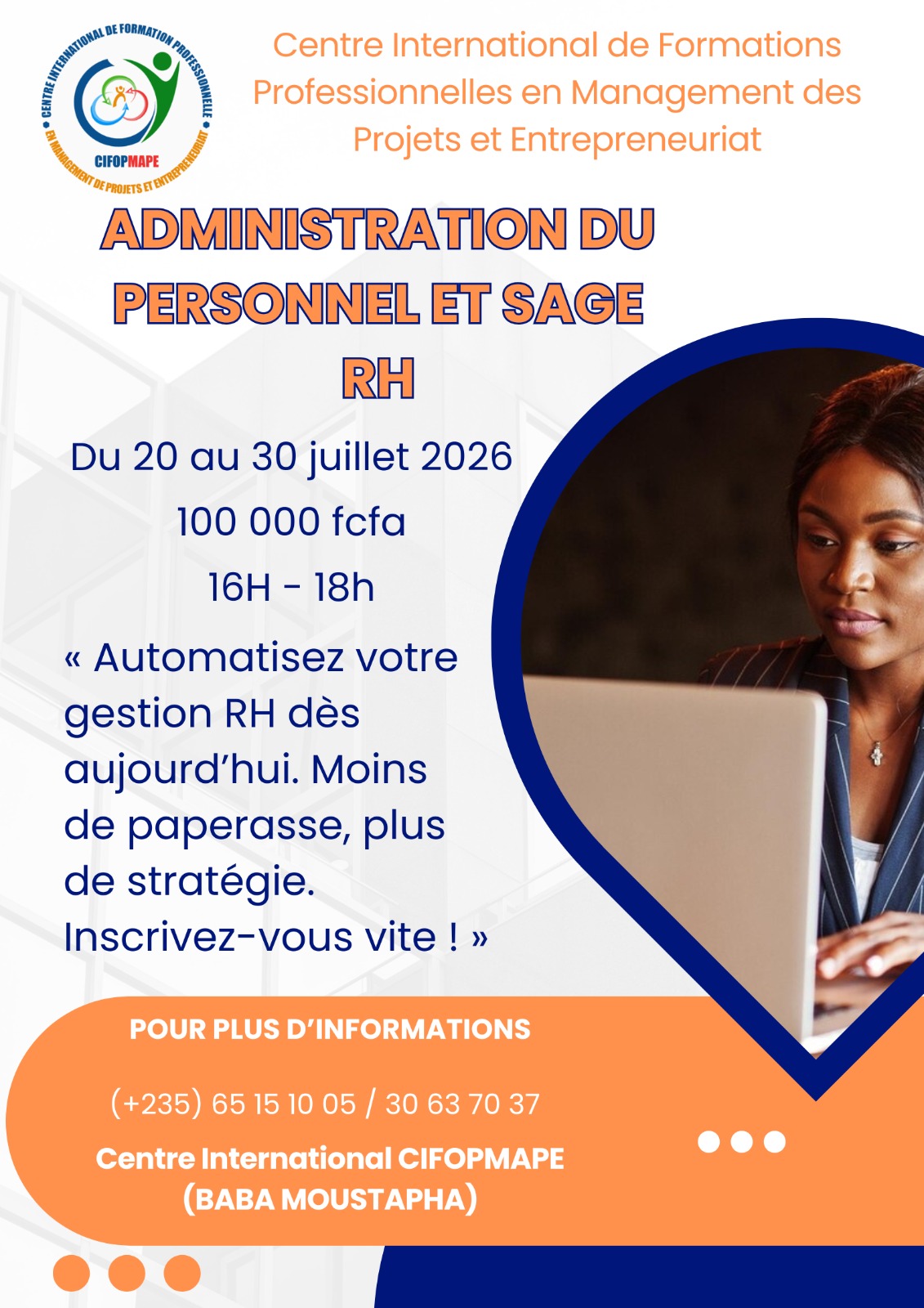 CIFOMAPE organise une formation certifiante en Administration du Personnel, Tchad