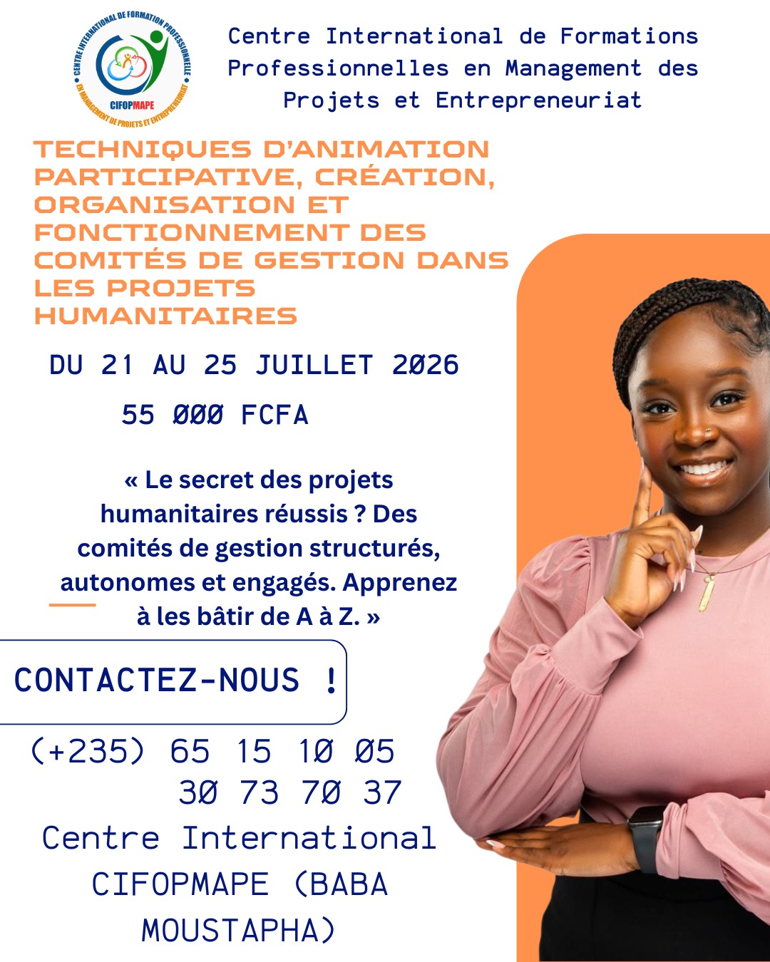 Le Centre International CIFOPMAPE organise une formation pratique sur les Techniques d&rsquo;Animation Participative, Création, Organisation et Fonctionnement des Comités de Gestion dans les projets Humanitaires