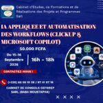 Le Cabinet CEFOREP Sarl organise une formation en IA Appliquée et Automatisation des Workflows